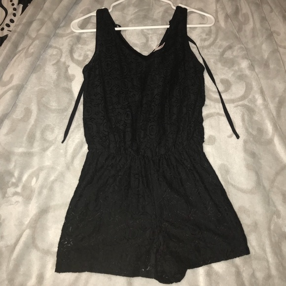 Xhilaration Pants - Black Lace Romper from Target / Xhilaration